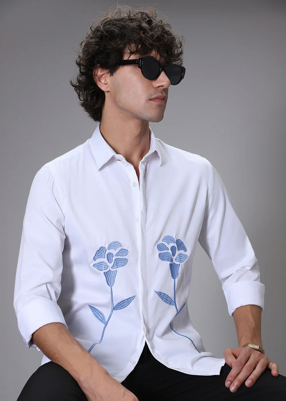FLORAL WHITE SHIRT
